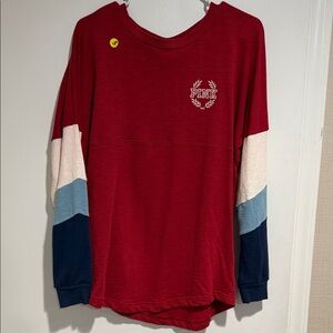PINK Victoria's Secret Long Sleeve Shirt - Red, Blue, White